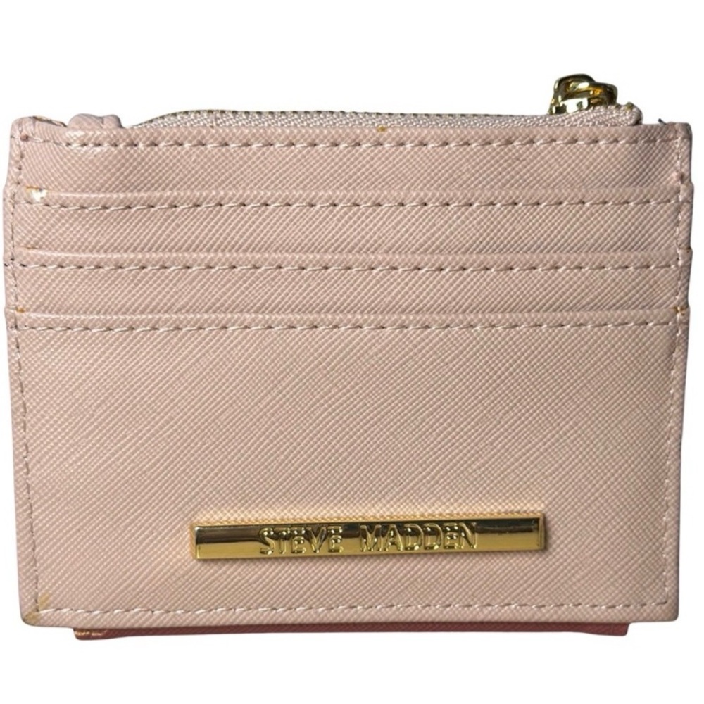 Steve Madden Blush Card Holder with Gold Accent